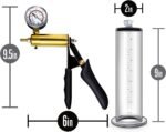 Blush Performance VX6 Male Enhancement Penis Pump System with Brass Pistol Grip, Pressure Gauge, Nterchange Compatible, 9.5 Inch Etched Acrylic Cylinder, Vacuum Release Valve - Advanced Pump for Men - Image 4